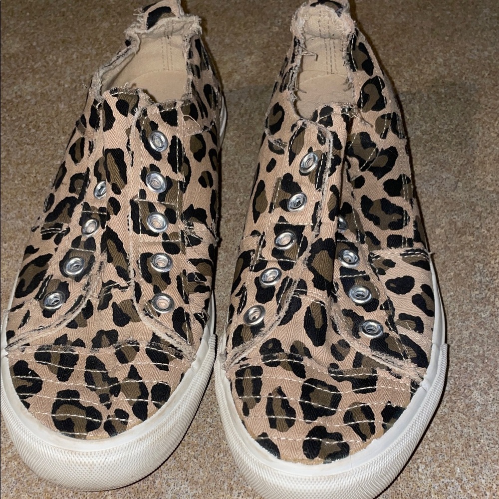 Corkys Babalu Leopard Print Slip-On Sneakers, Size 8